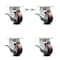 Service Caster 4 Inch Kingpinless Poly on Polyolefin Wheel Caster Brakes 2 Swivel Locks, 4PK SCC-KP30S420-PPUR-SLB-BSL-2-SLB-2 - alternate 1